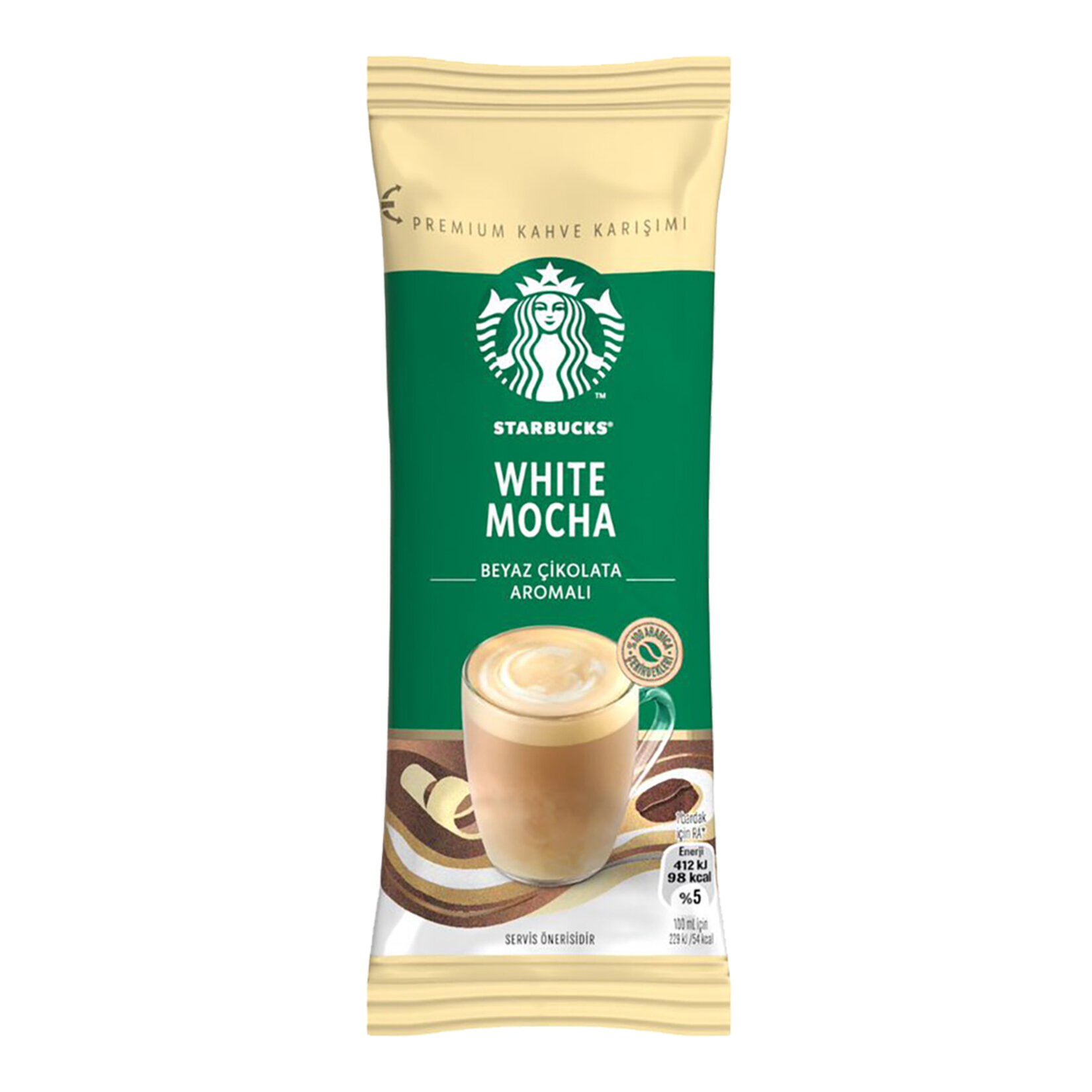 Starbucks White Mocha Coffee Mix, Instant Arabica Powder, 10